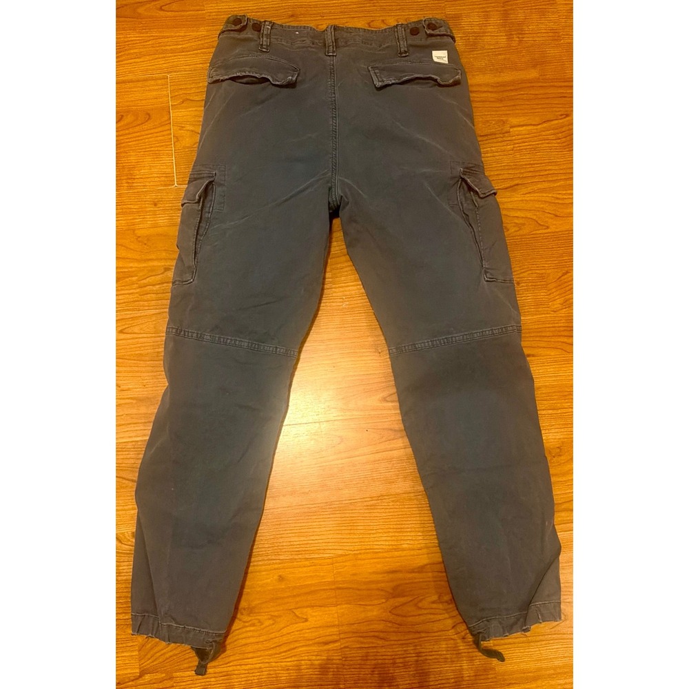 American Eagle Outfitters Flex Cargo Pants Gray Blue Straight Leg Size 30x32